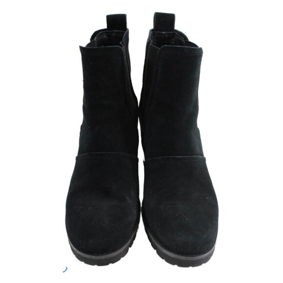 UGG Hazel Black Suede Chelsea Boots 6.5 Womens Waterproof Lug Sole Ankle Bootie - Picture 5 of 16